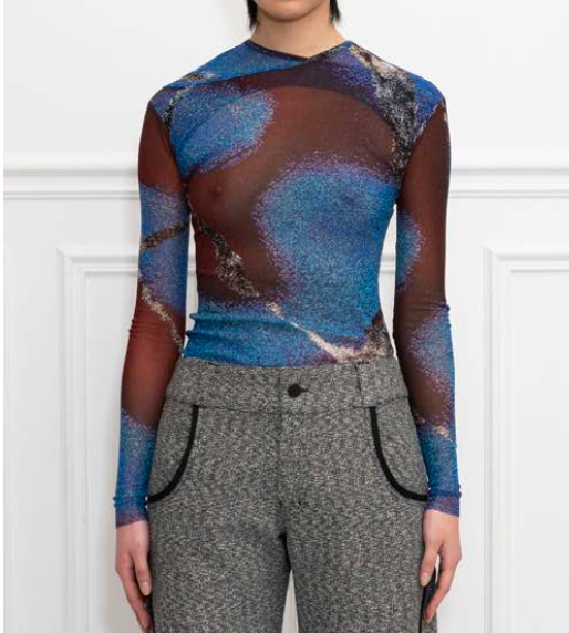 Zigzag Neckline Top