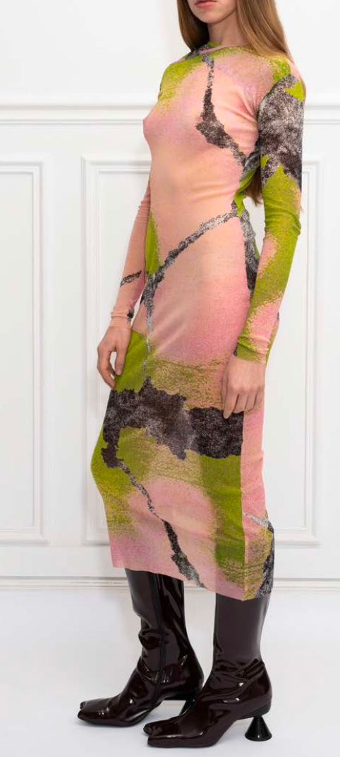 Zigzag Neckline Dress