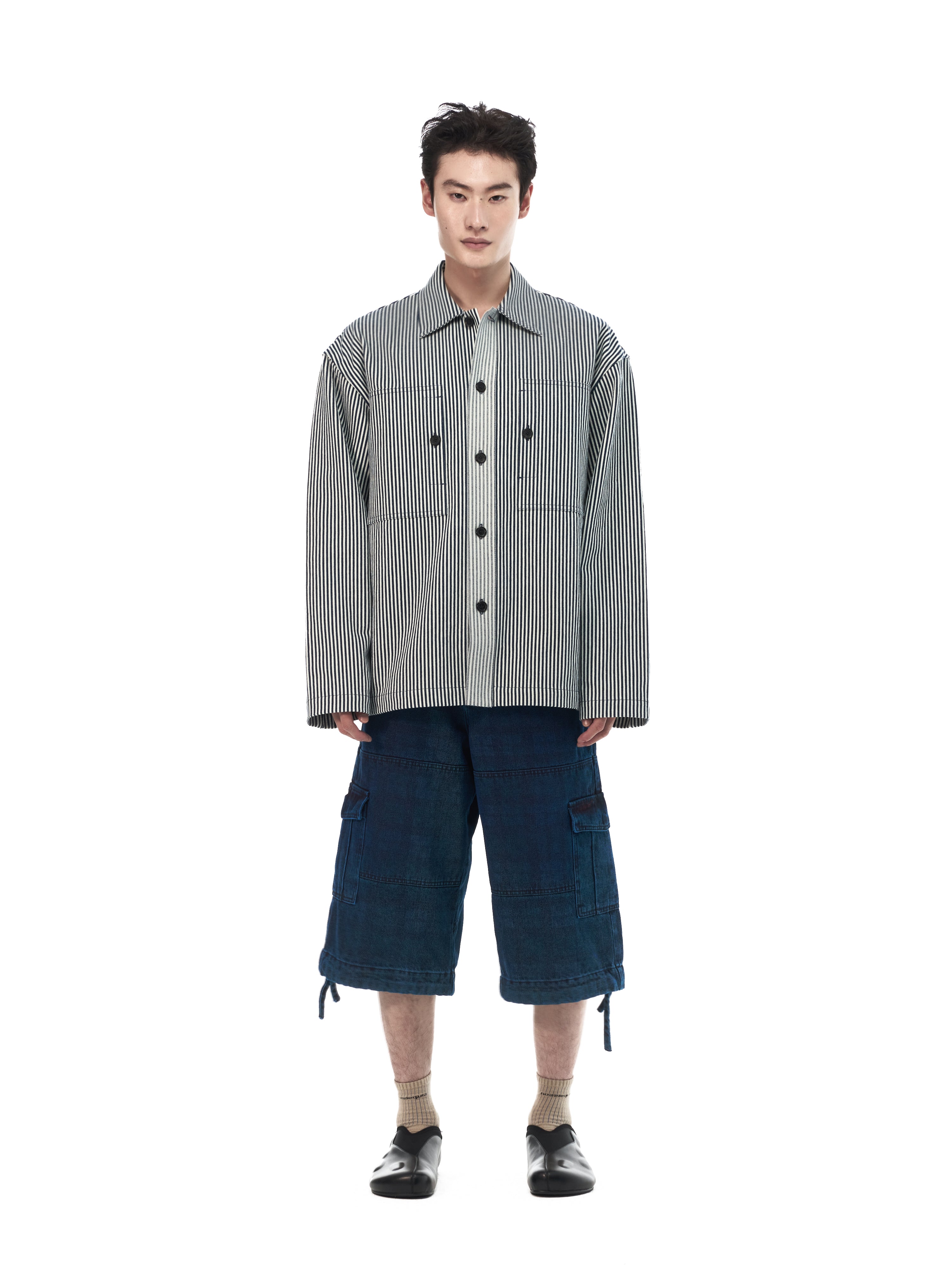 Allover Printed Denim Cargo