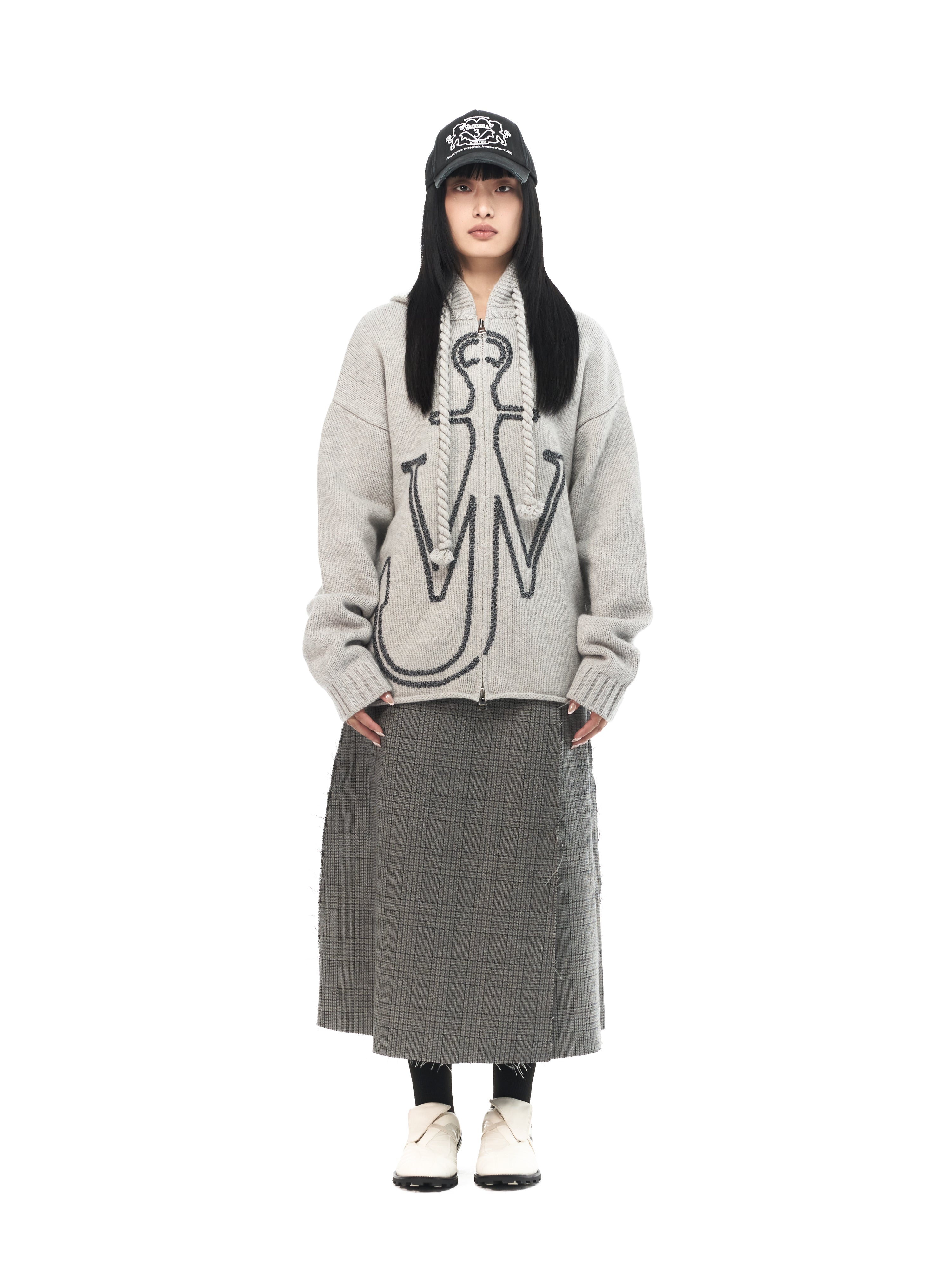 Anchor Embroidery Zipped Hoodie