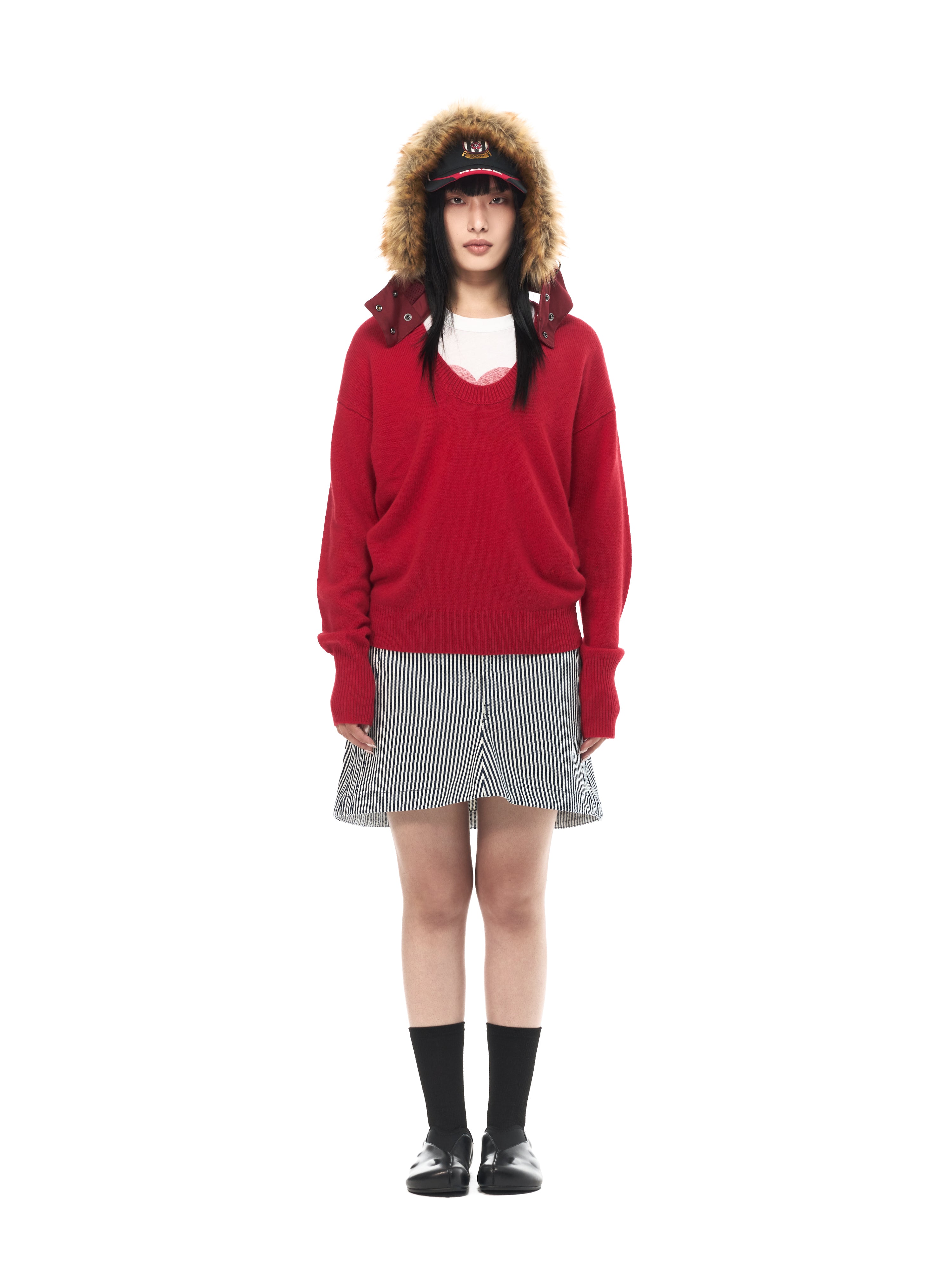 Curved Hem Mini Skirt