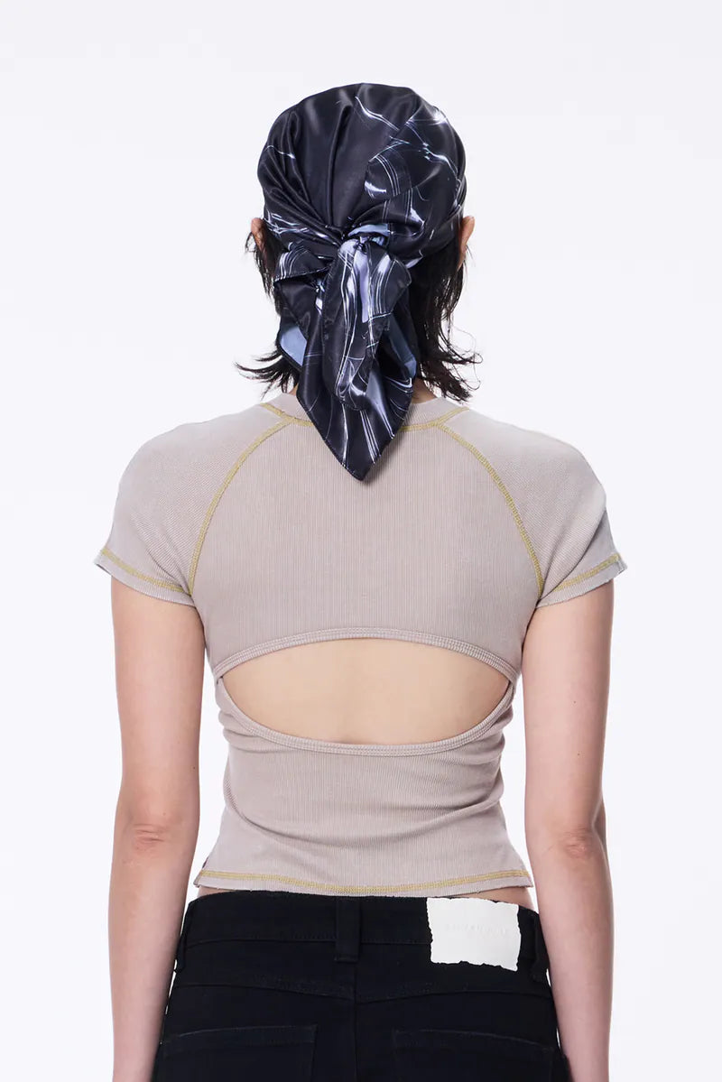 Washed Open-Back logo Top