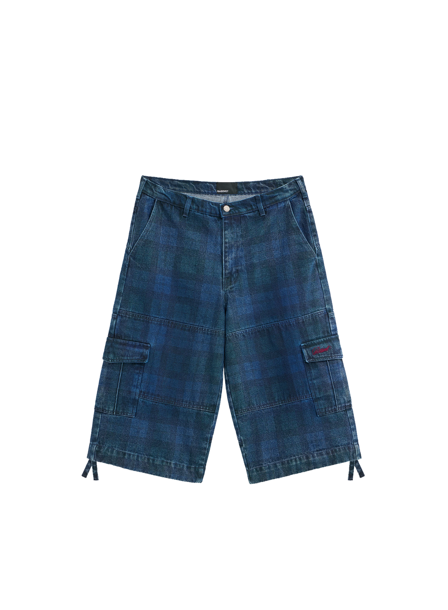 Allover Printed Denim Cargo