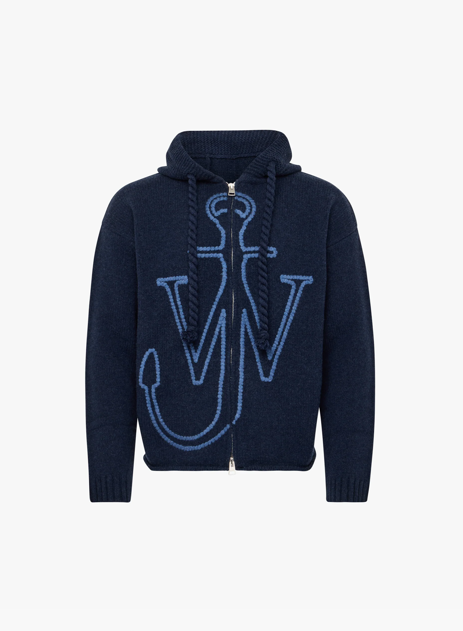Anchor Embroidery Zipped Hoodie