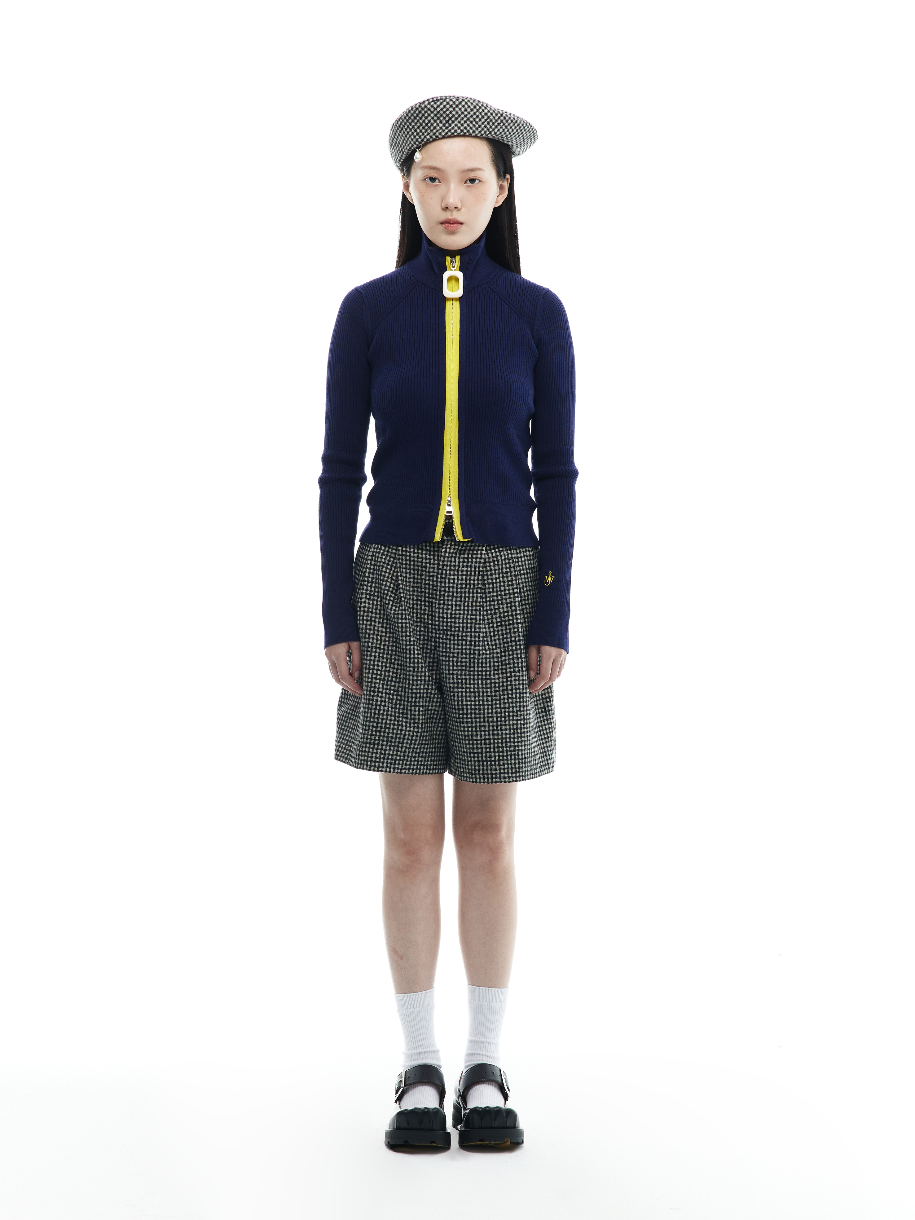 Fitted Zip Up Cardigan