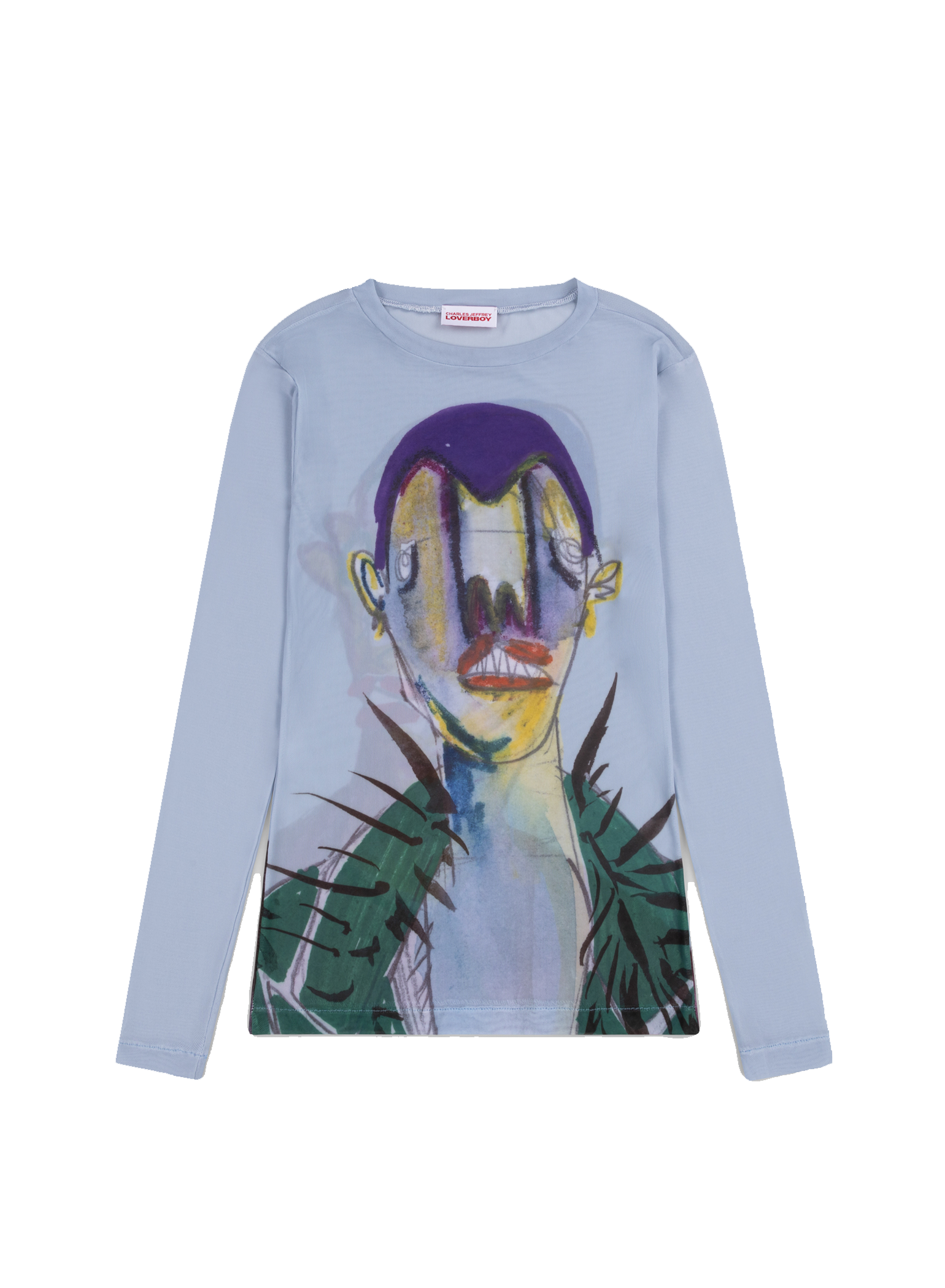 Knitted Powermesh Long Sleeve Tee