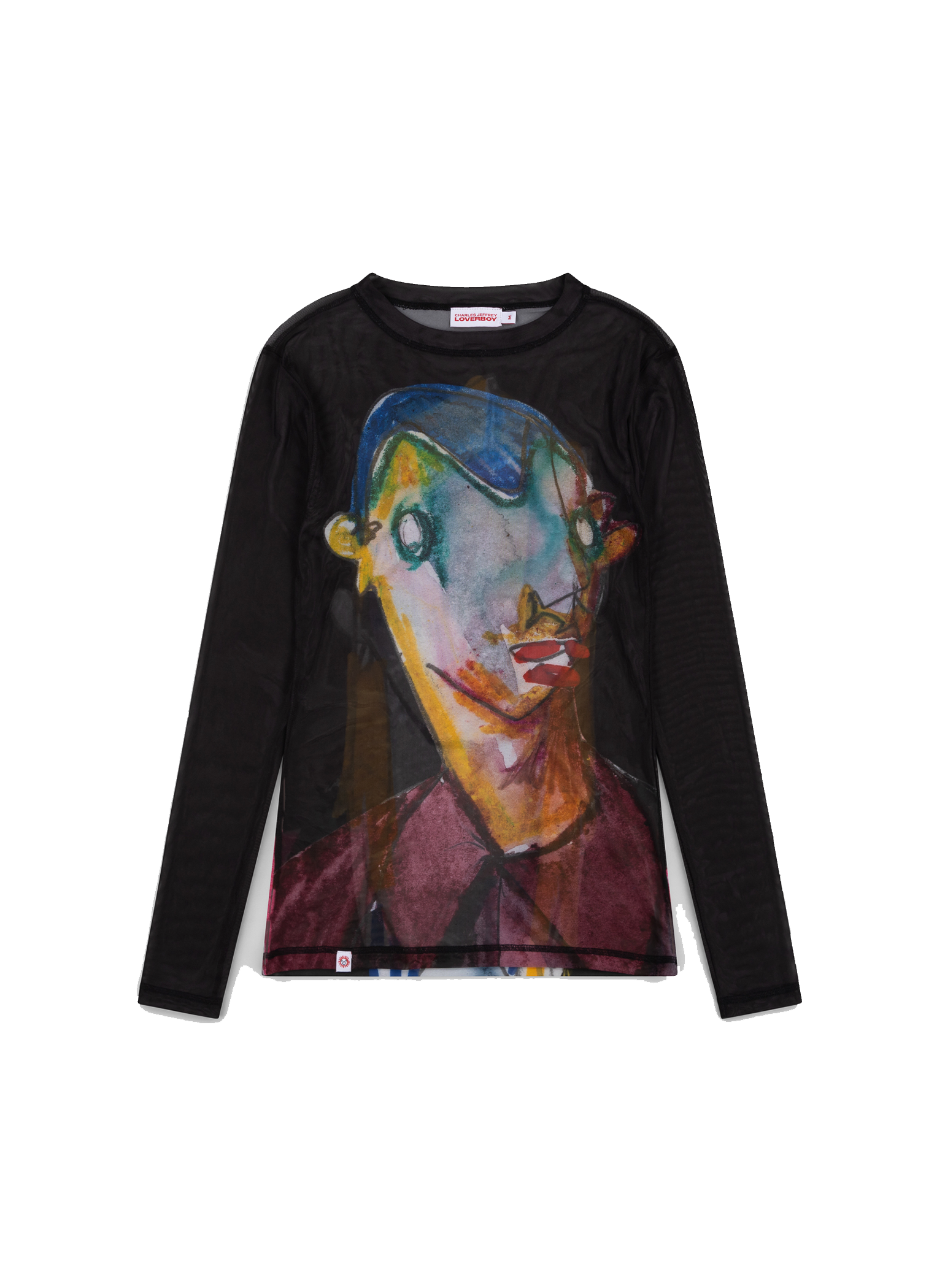 Knitted Powermesh Long Sleeve Tee