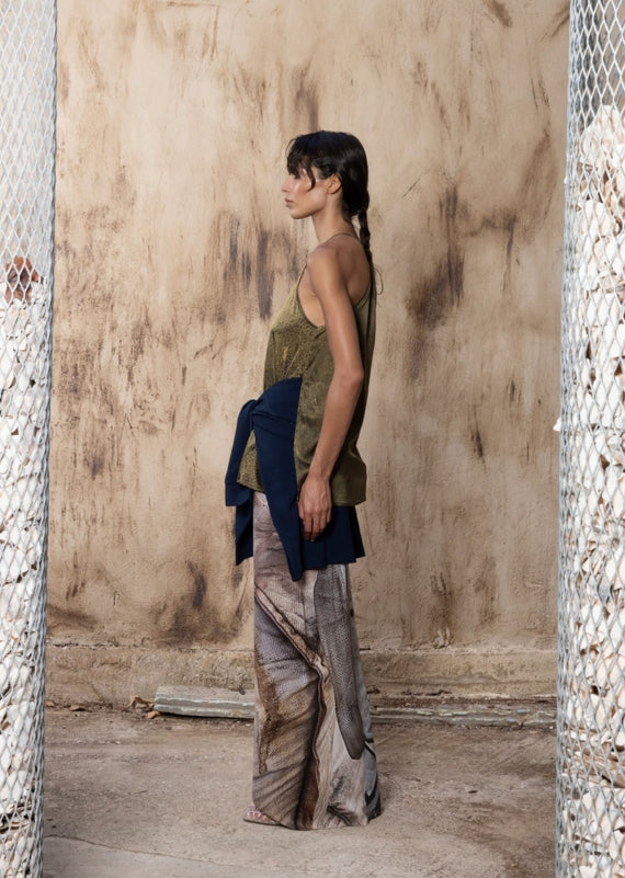 Gold Rust Silk Top