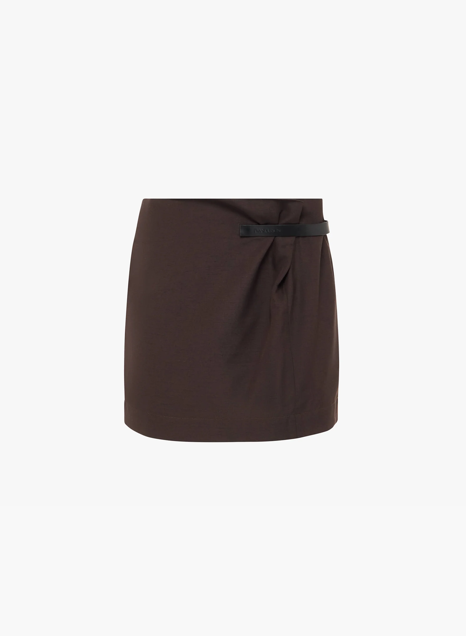 Leather Tab Mini Skirt