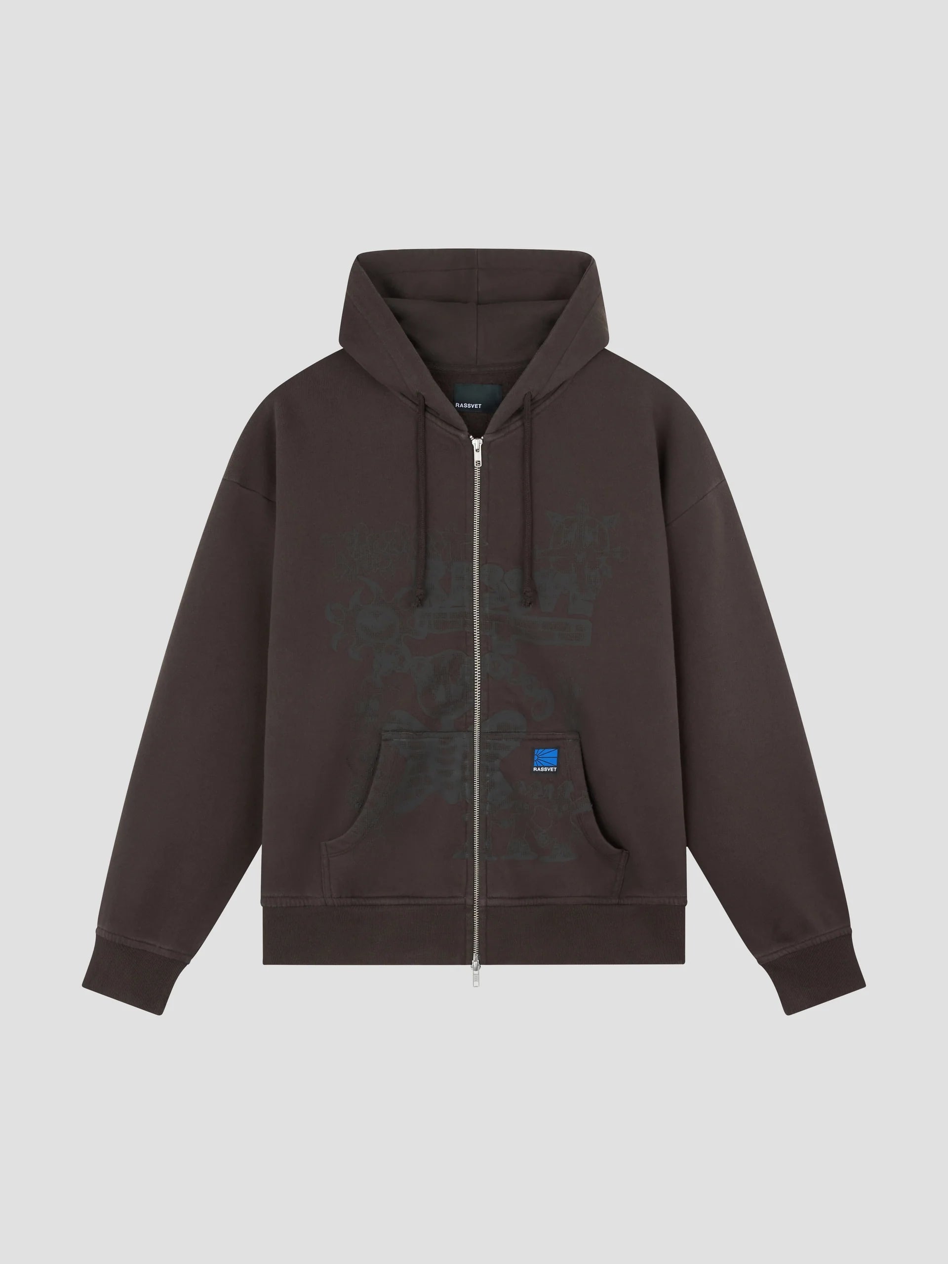 Men Collage Zip Hoodie Knit