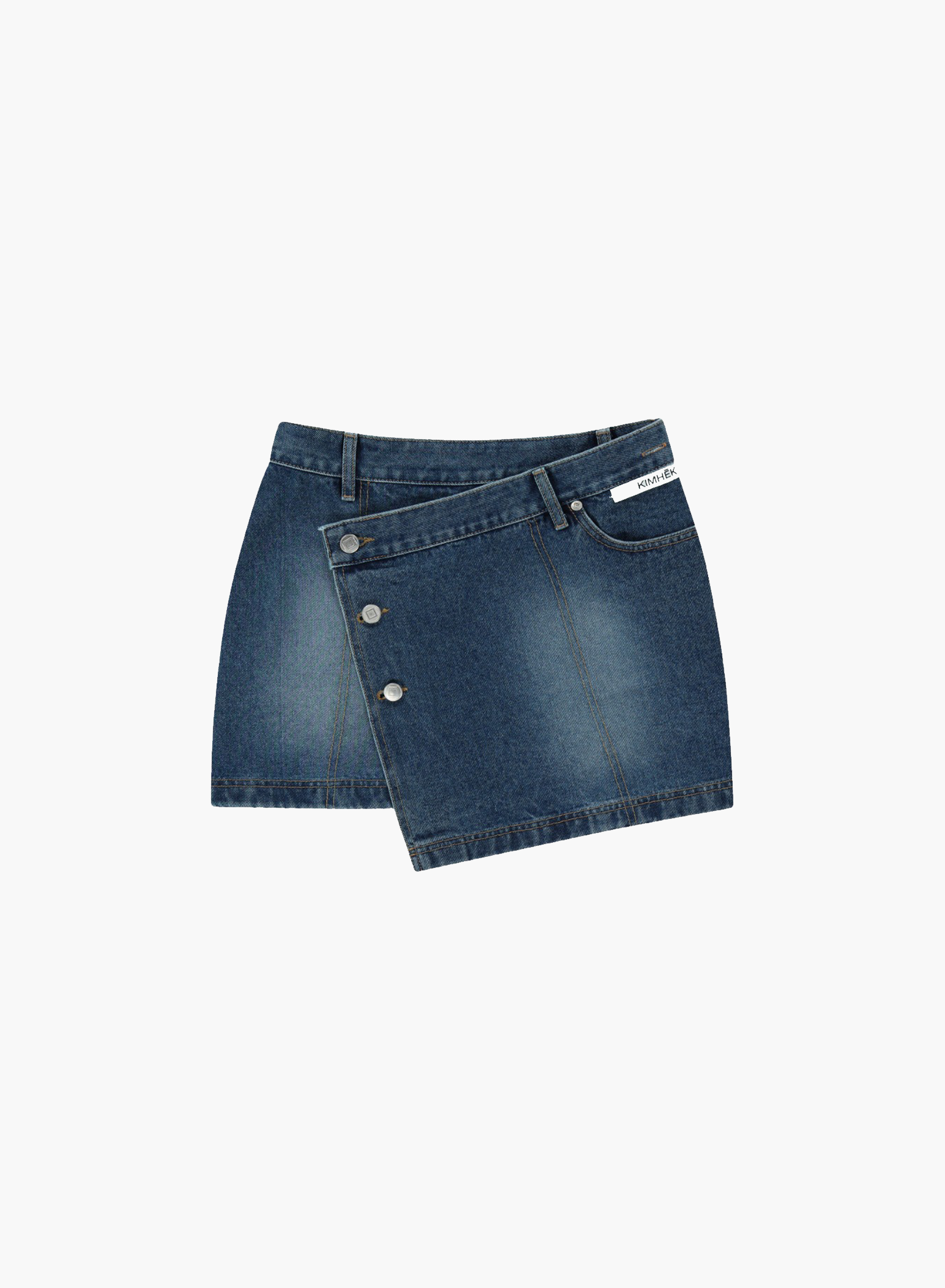 Pocket Wrapped Denim Skirt