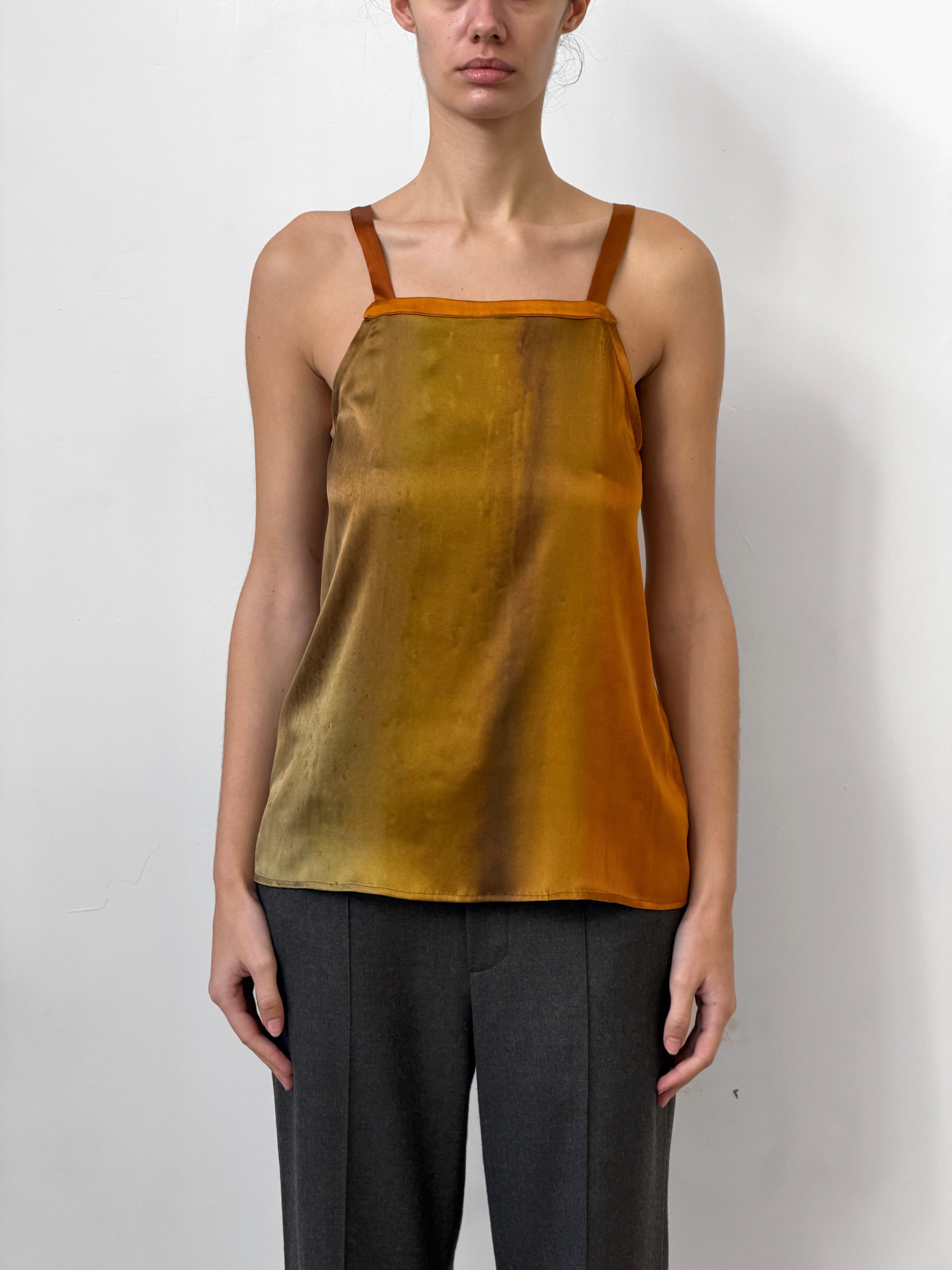 Rust Veneer Silk Tank Top