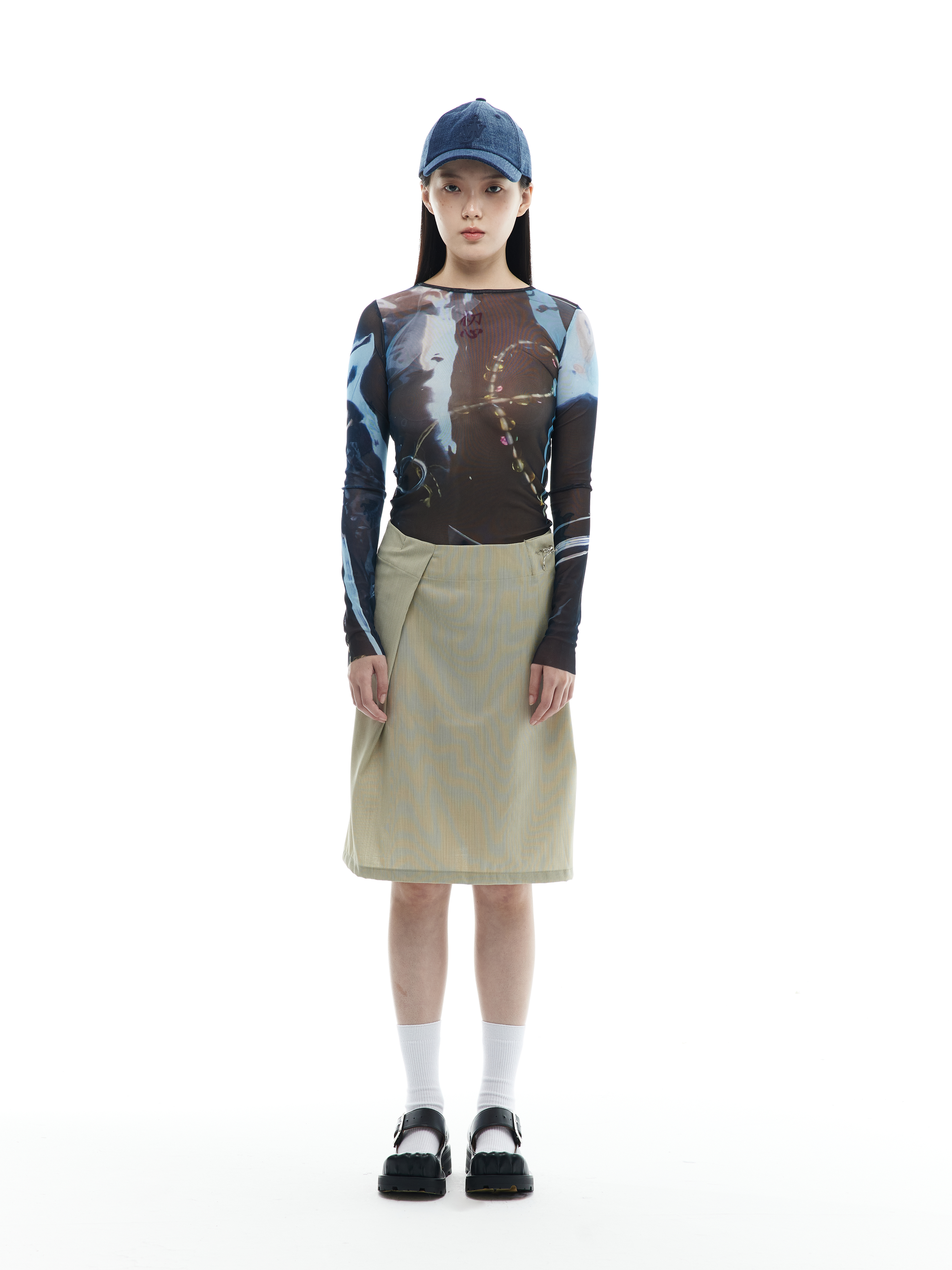 Black Shining Gem Tight Tech Top