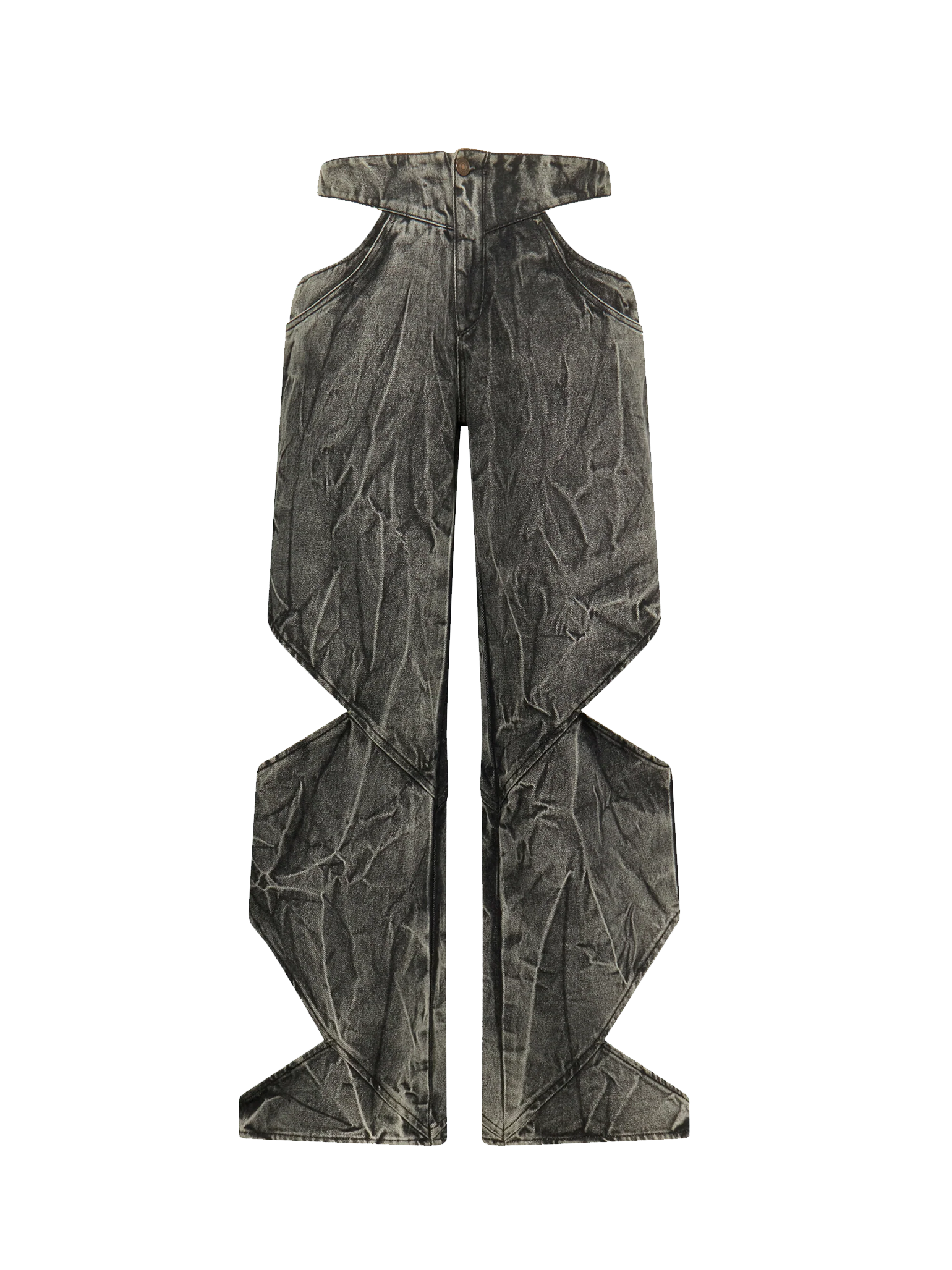 Cut-out Denim Pants