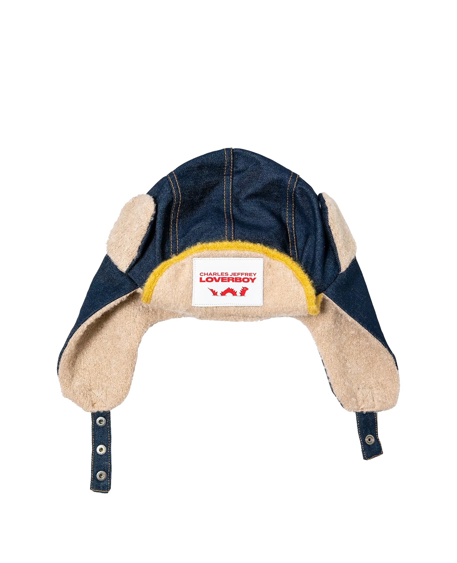 Trapper Hat With Knit Patch