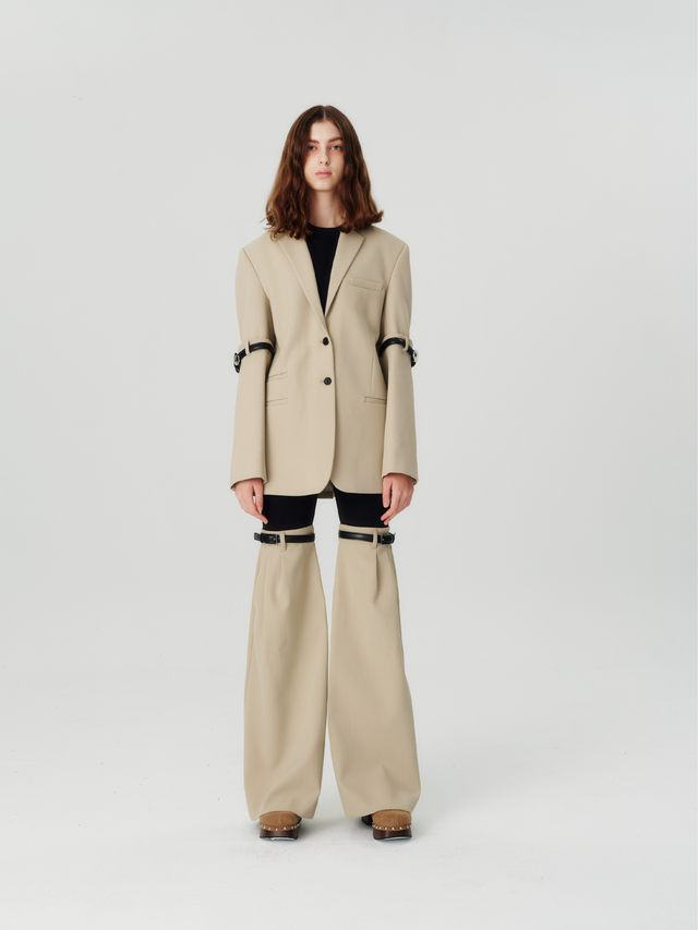 Hybrid oversized tailored jacket