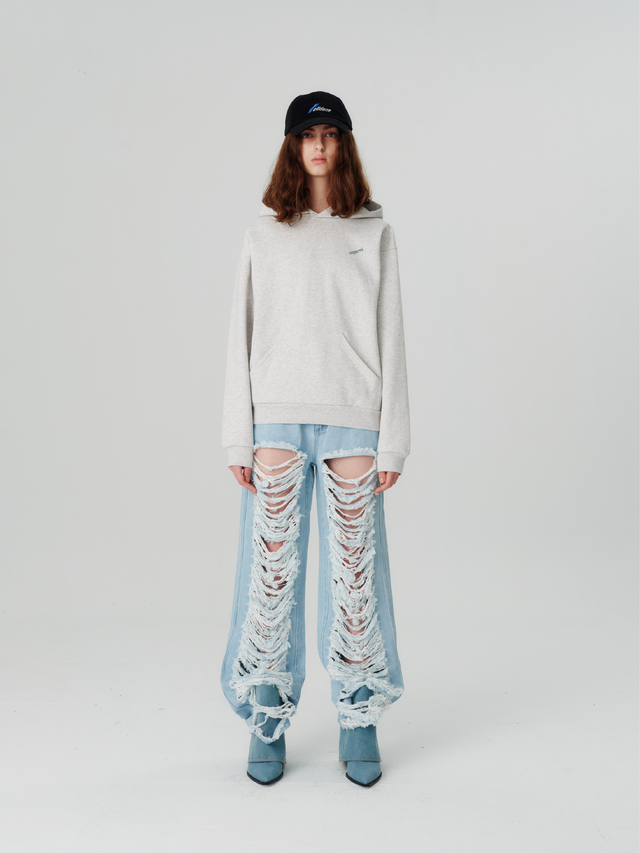 Classic frayed jeans