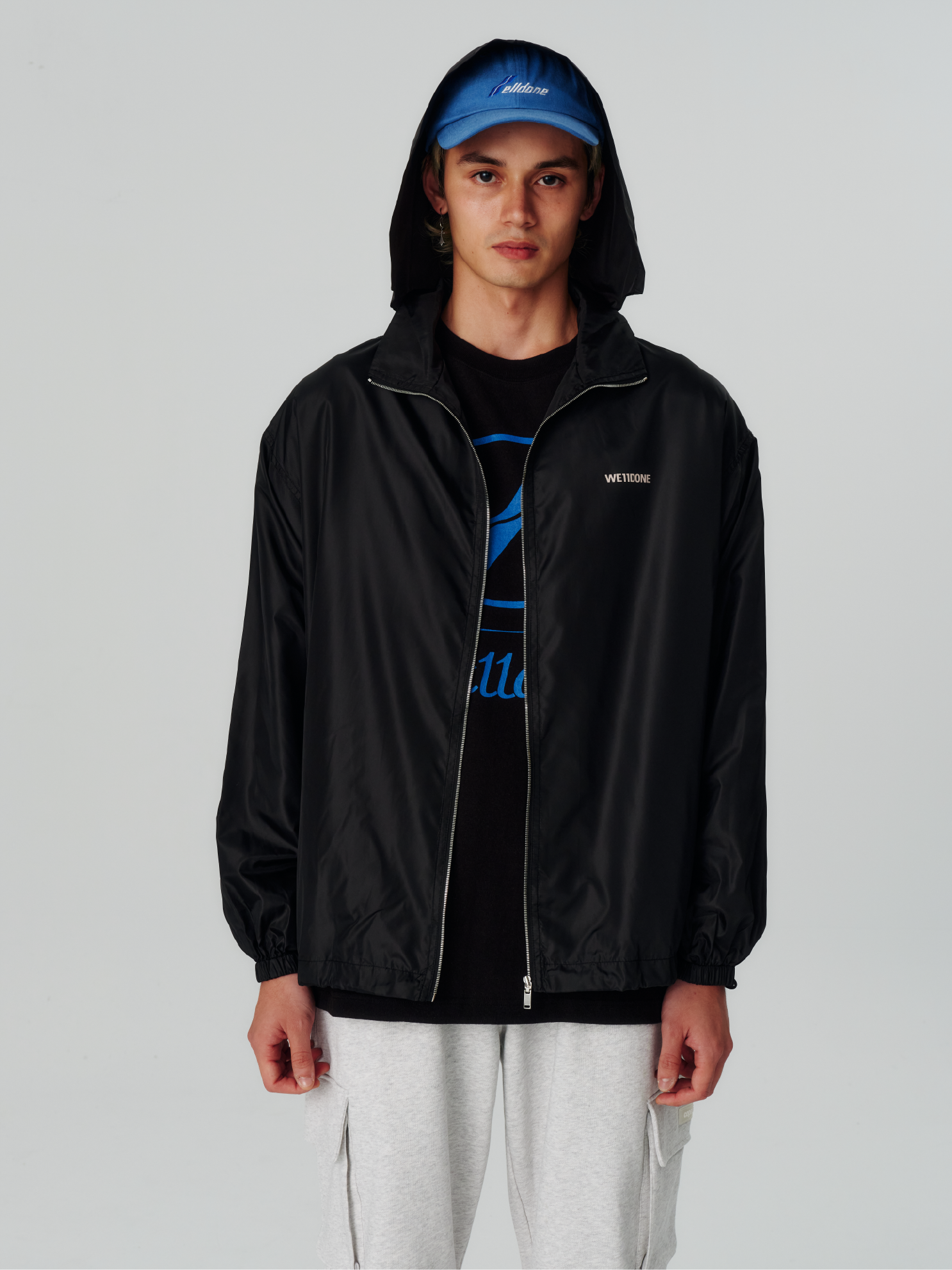 Black windbreaker jacket