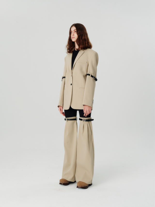 Hybrid oversized tailored jacket