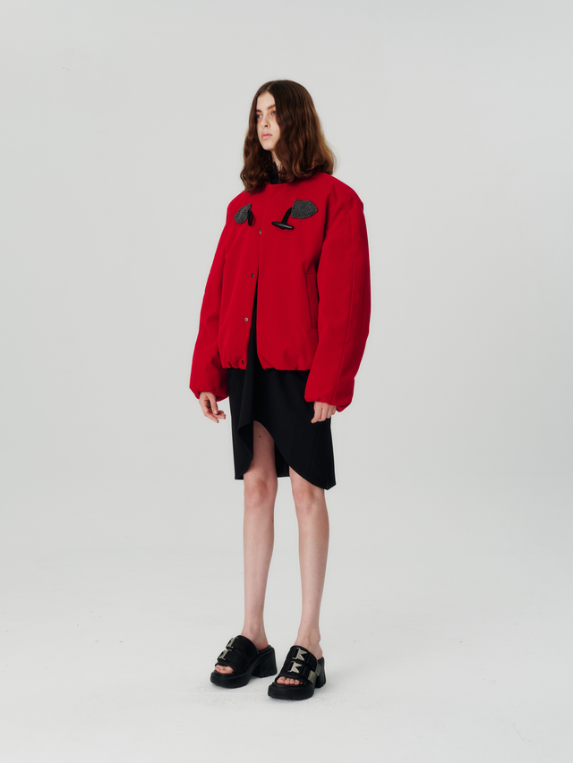 Toggle button bomber jacket