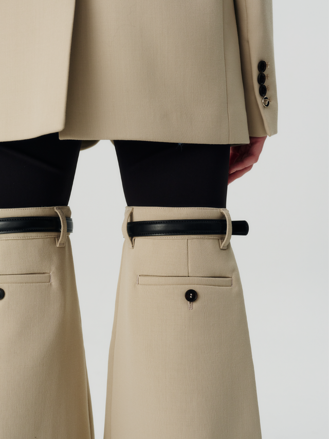 Hybrid flare trousers