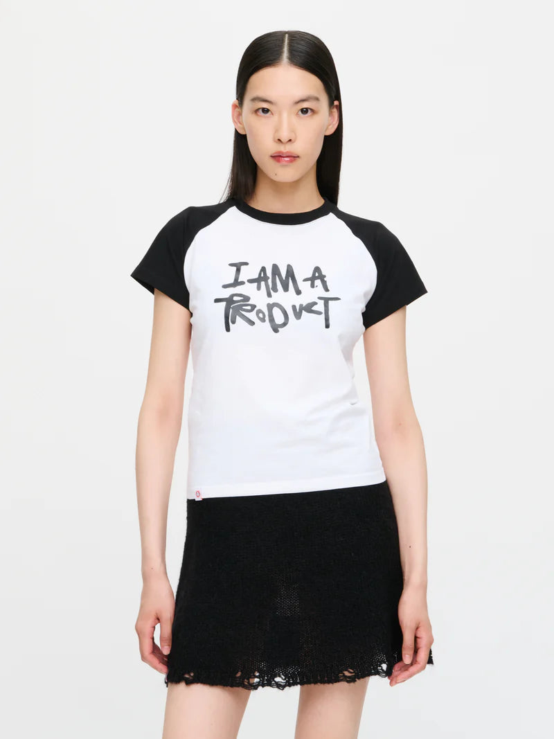 Knitted Graphic Baby Raglan Tee