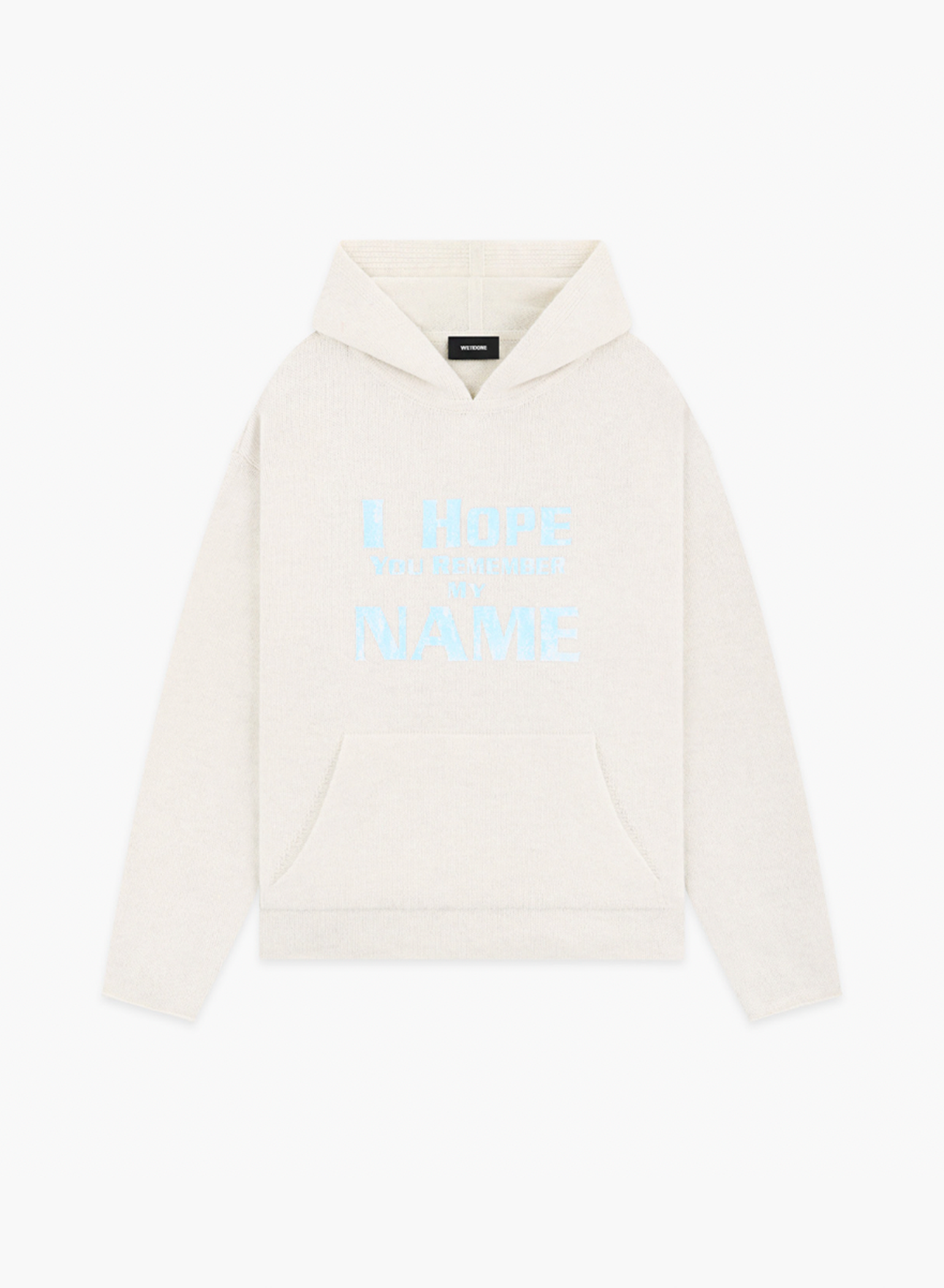 Lettering Knit Hoodie