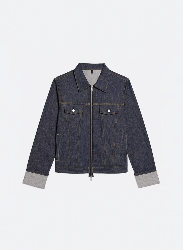 Cuffed Denim Trucker Jacket