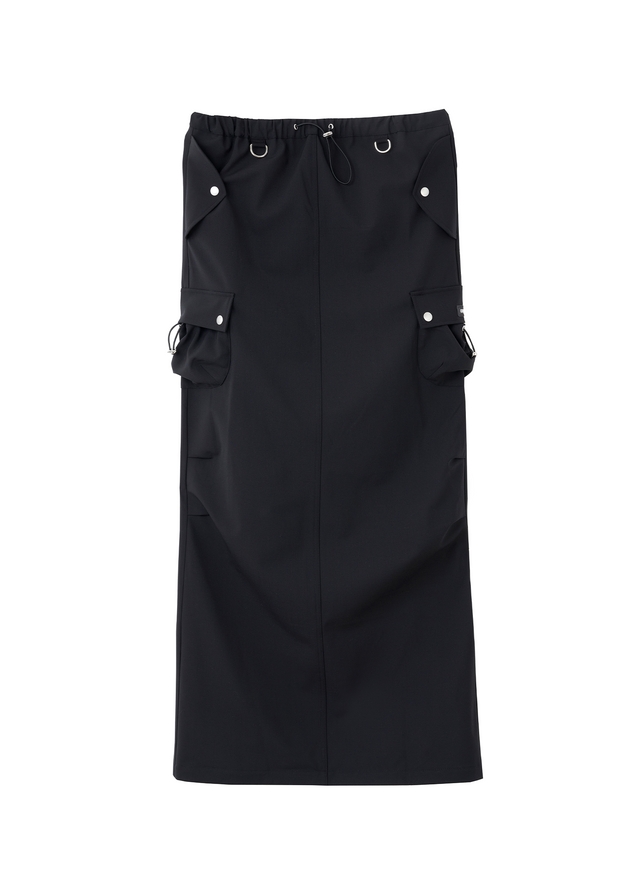 Tailored Cargo Maxi Skirt