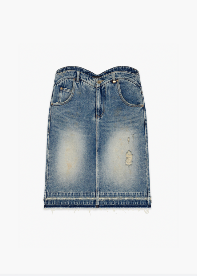 Heart Denim Skirt