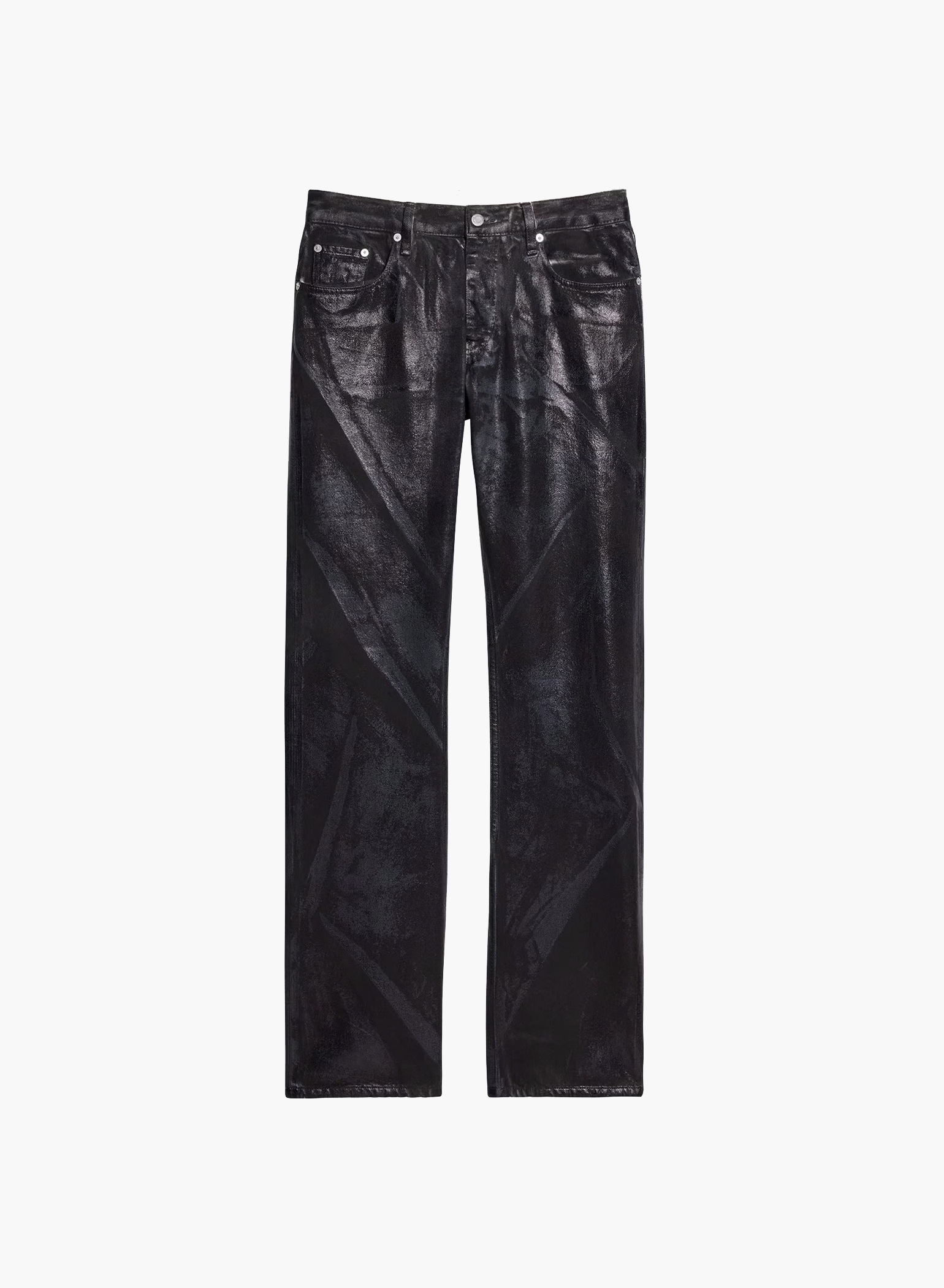 Foiled Low-rise Straight Jeans