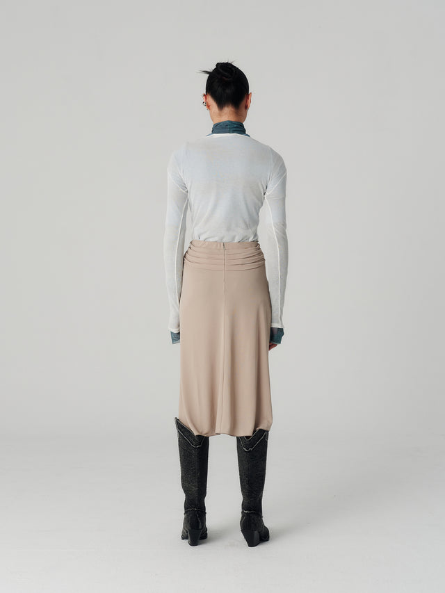 Ventral draped skirt
