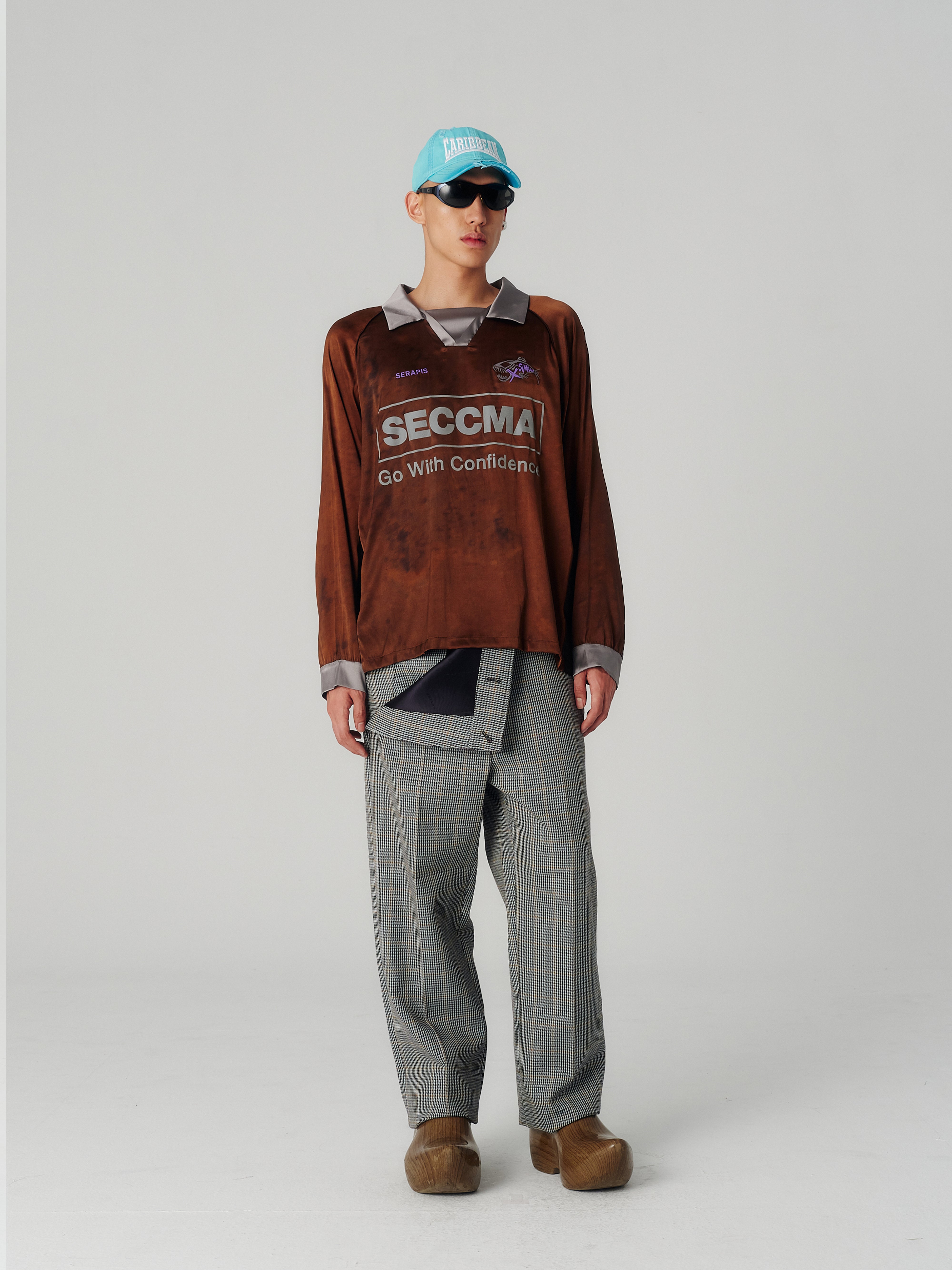 Rust Long Football Top