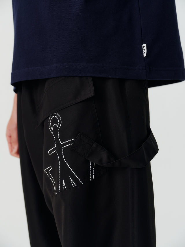 Twisted Joggers With Anchor Logo Print