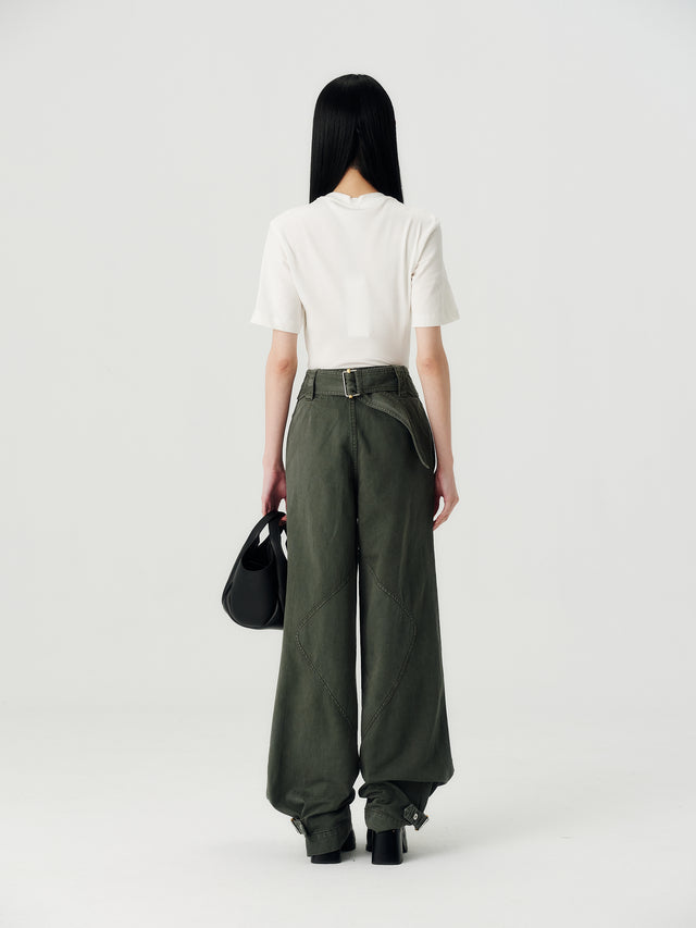 Belted Shell Pant