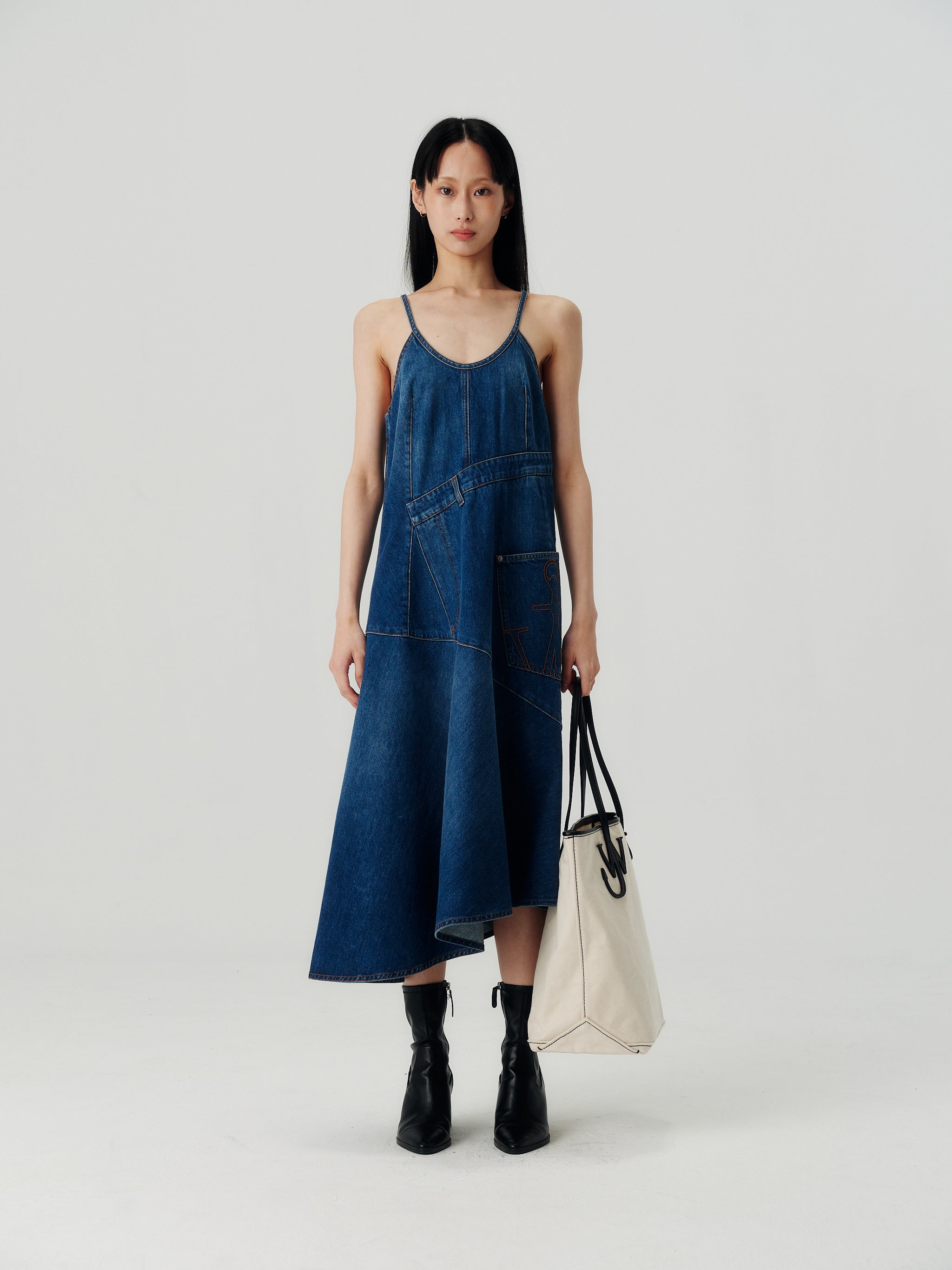 Twisted Denim Dress