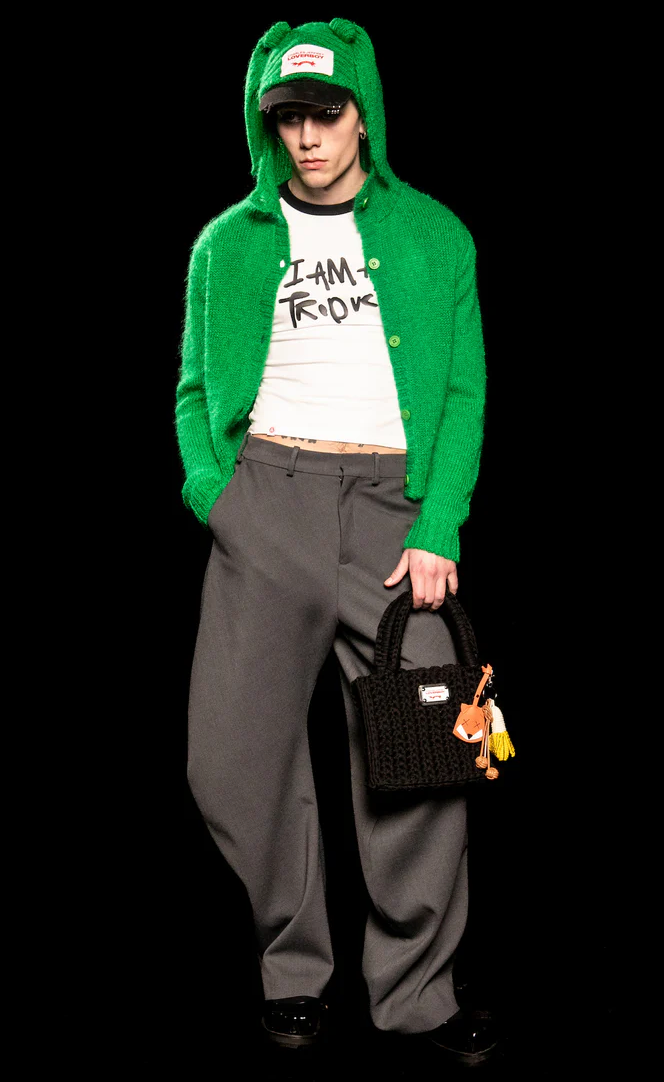 Knitted Rabbit Balaclava Cardigan