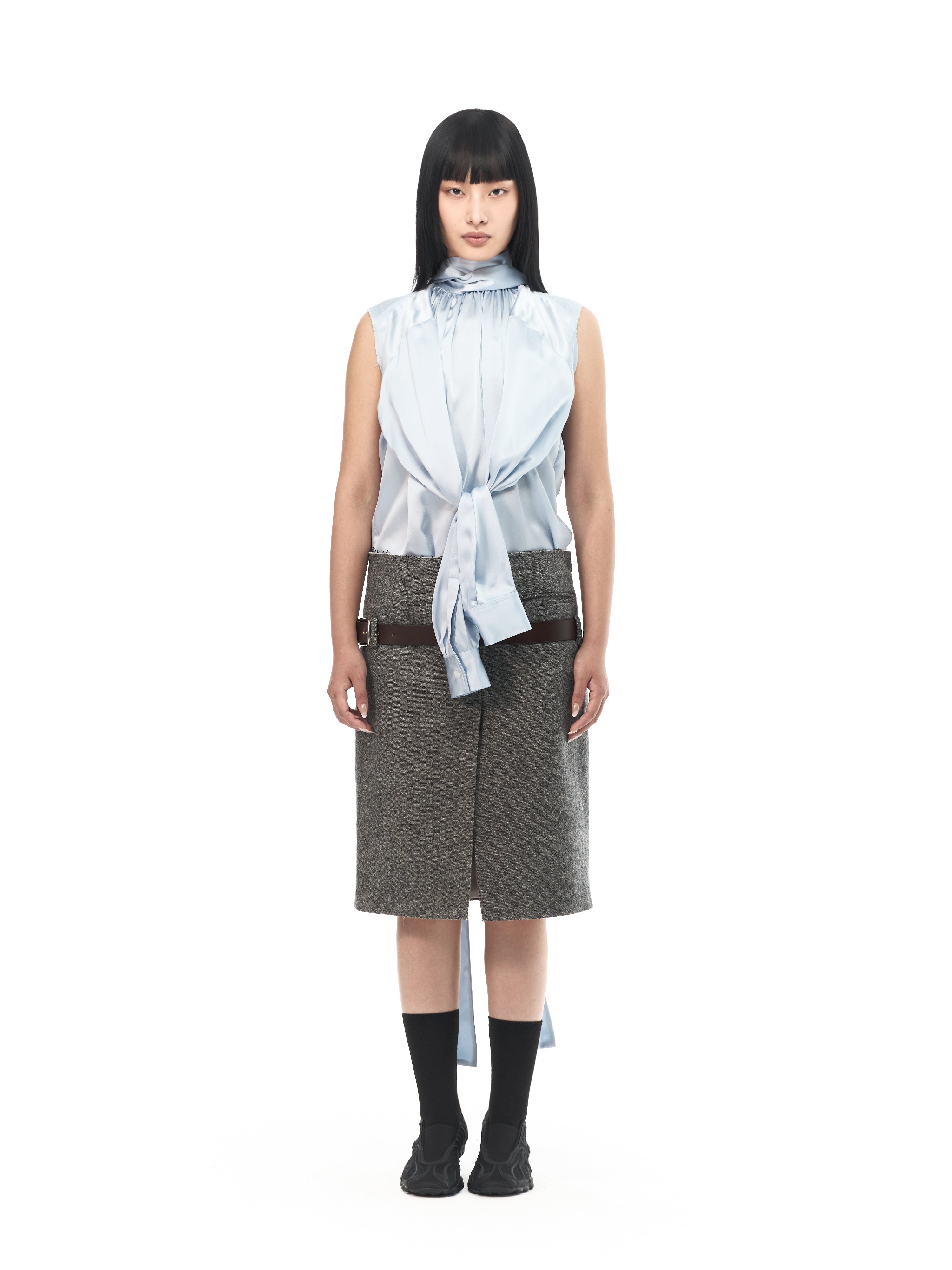 Low Waist Suit Skirt (with Belt)