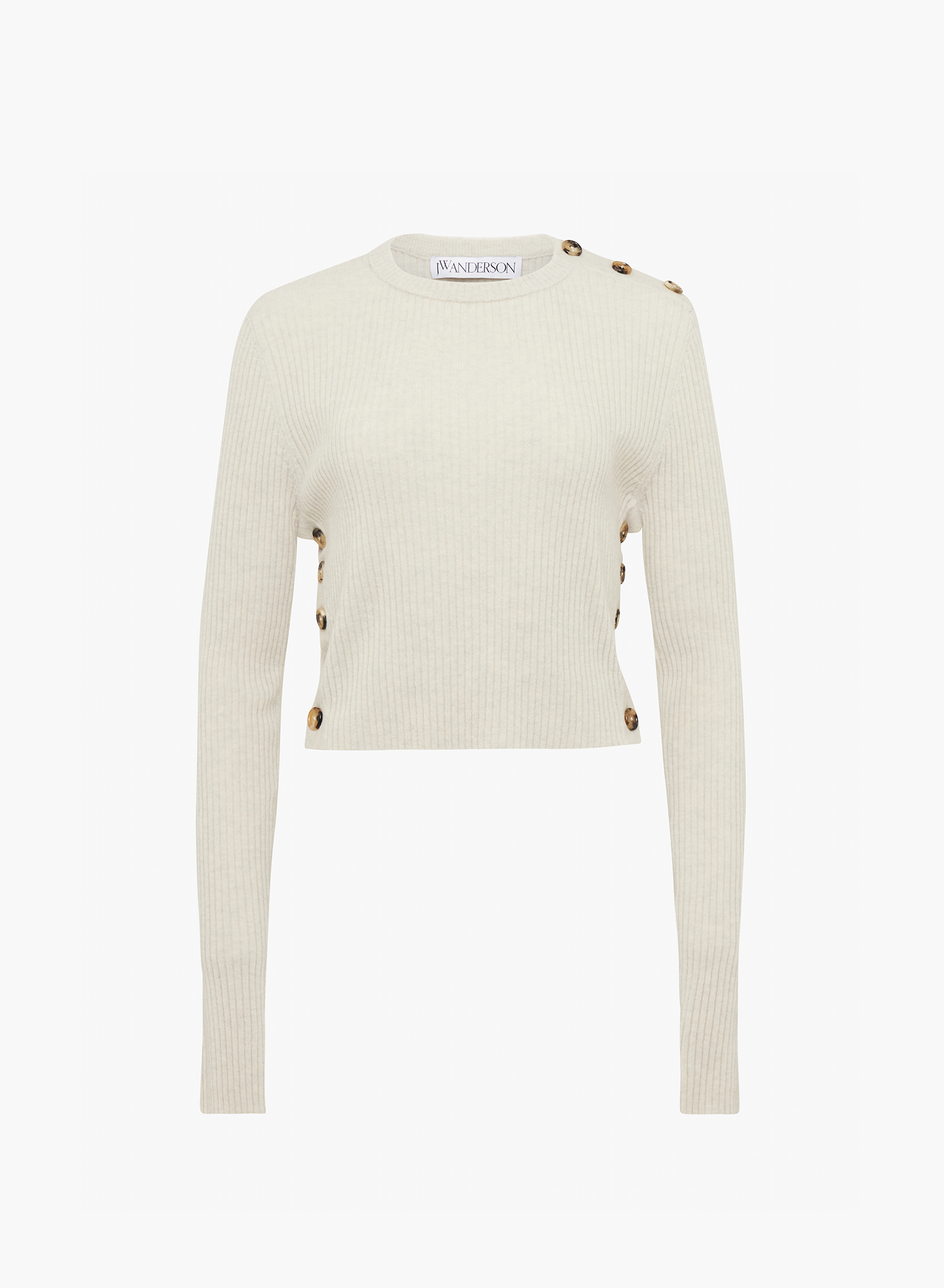 Cropped Button Trim Jumper