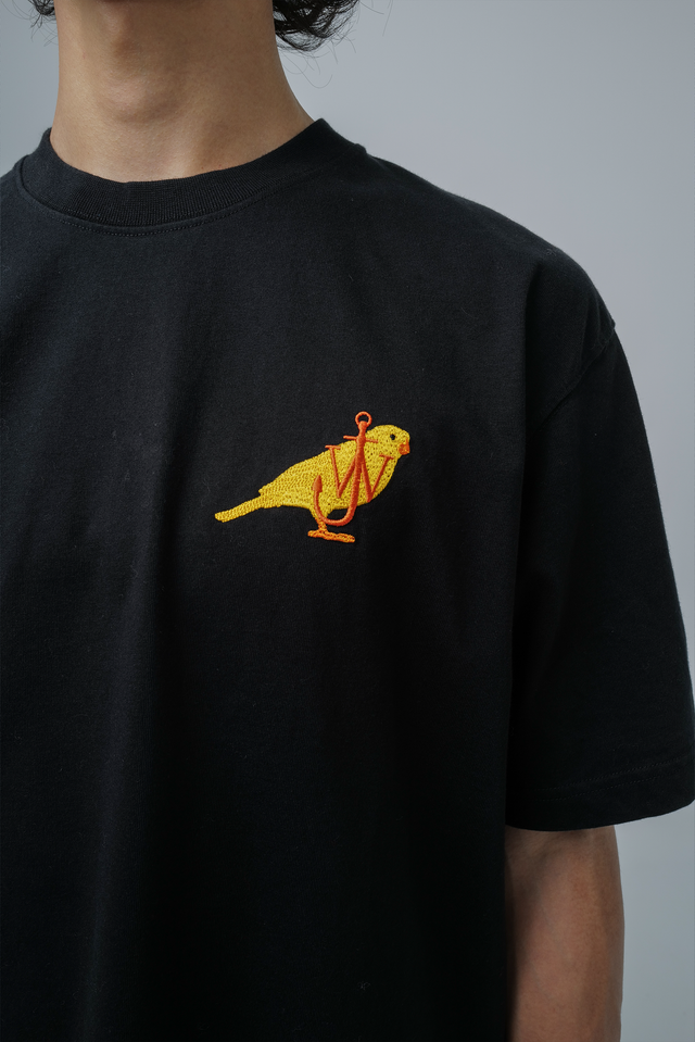 T-shirt With Canary Embroidery