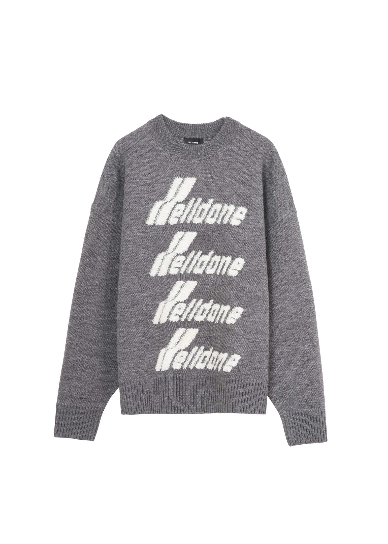 Logo pile knit sweater