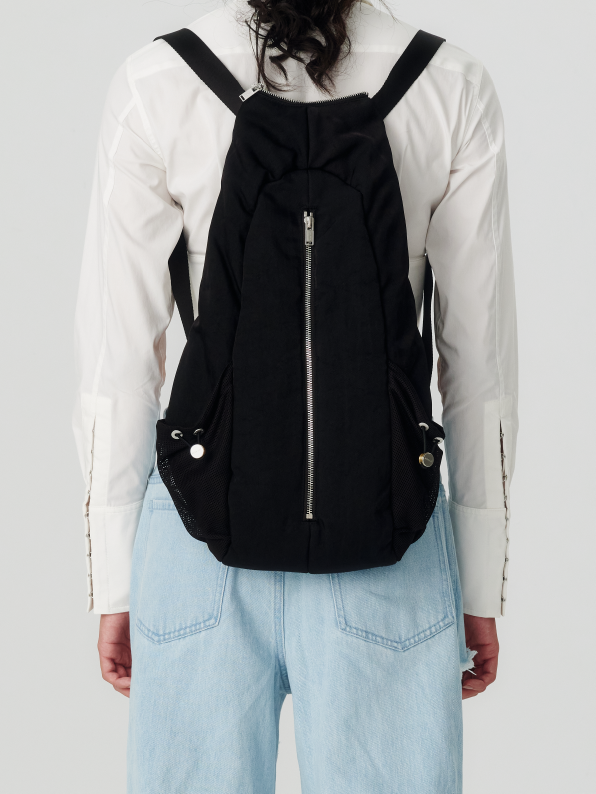 Backpack bomber jacket
