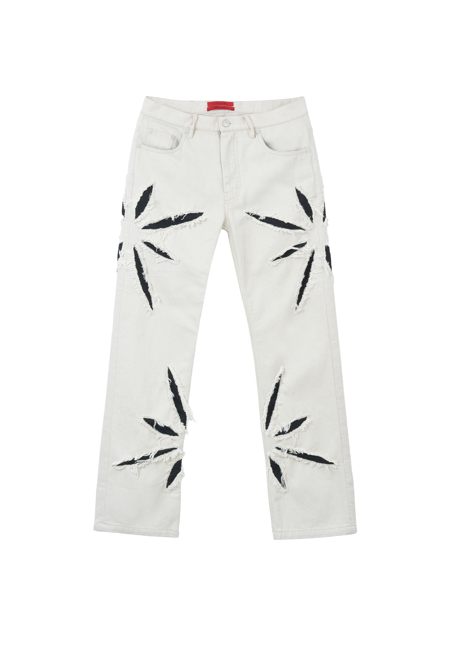 Origami Cut-Out Denim Pants