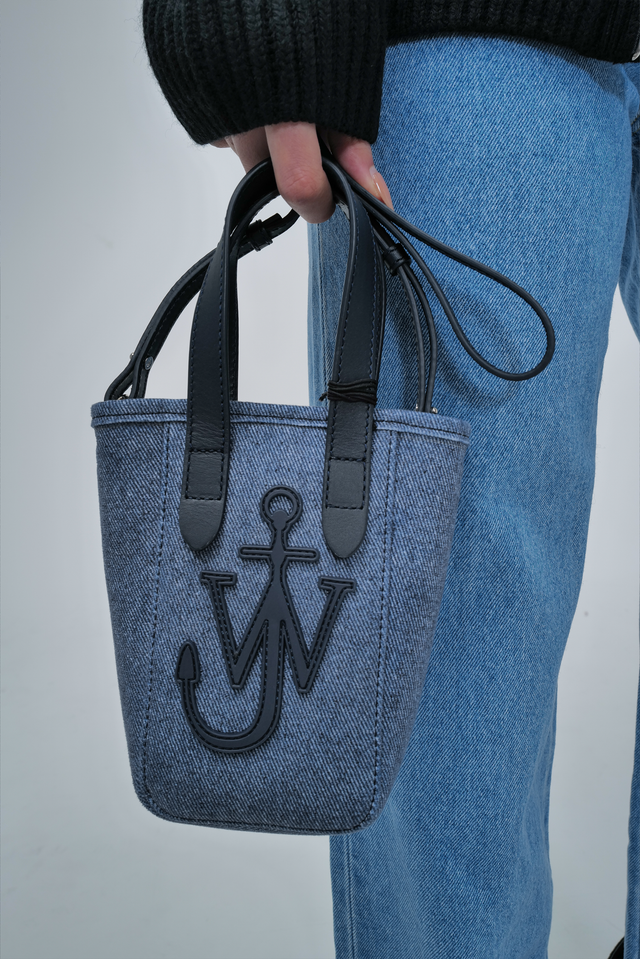 Mini Belt Tote - Mini Velvet Printed Denim