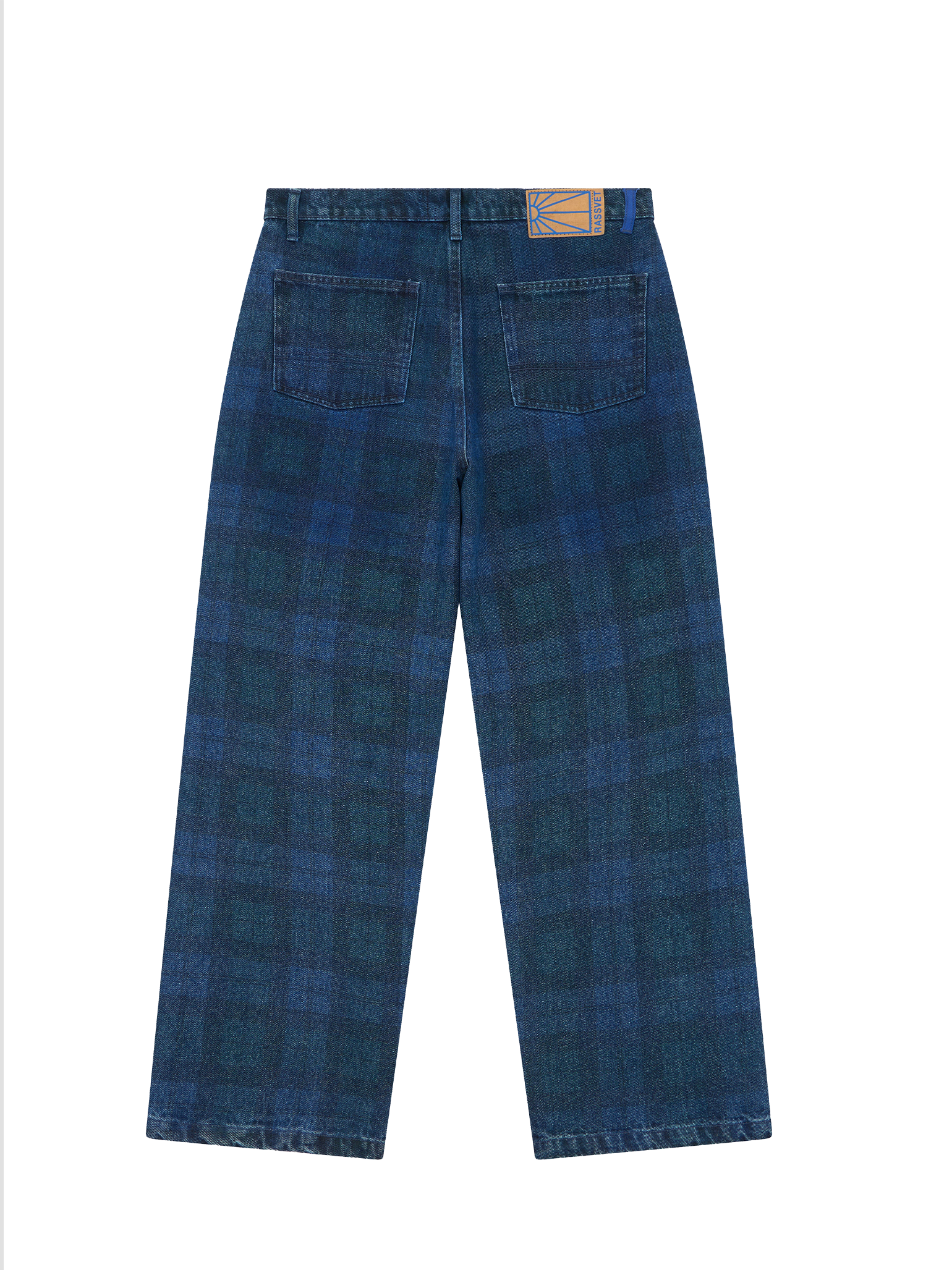 Allover Print Baggy Denim Pants