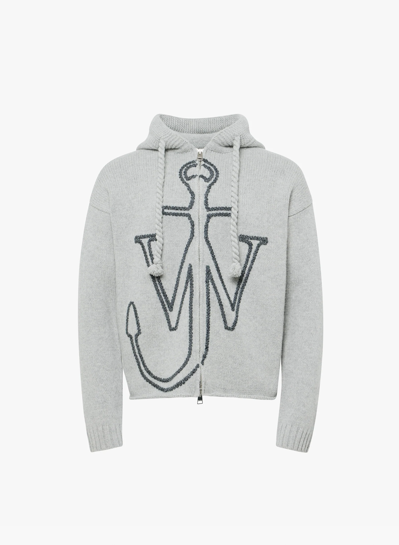 Anchor Embroidery Zipped Hoodie