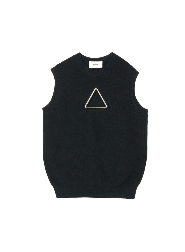 Triangle Sleeveless Knitted Sweater