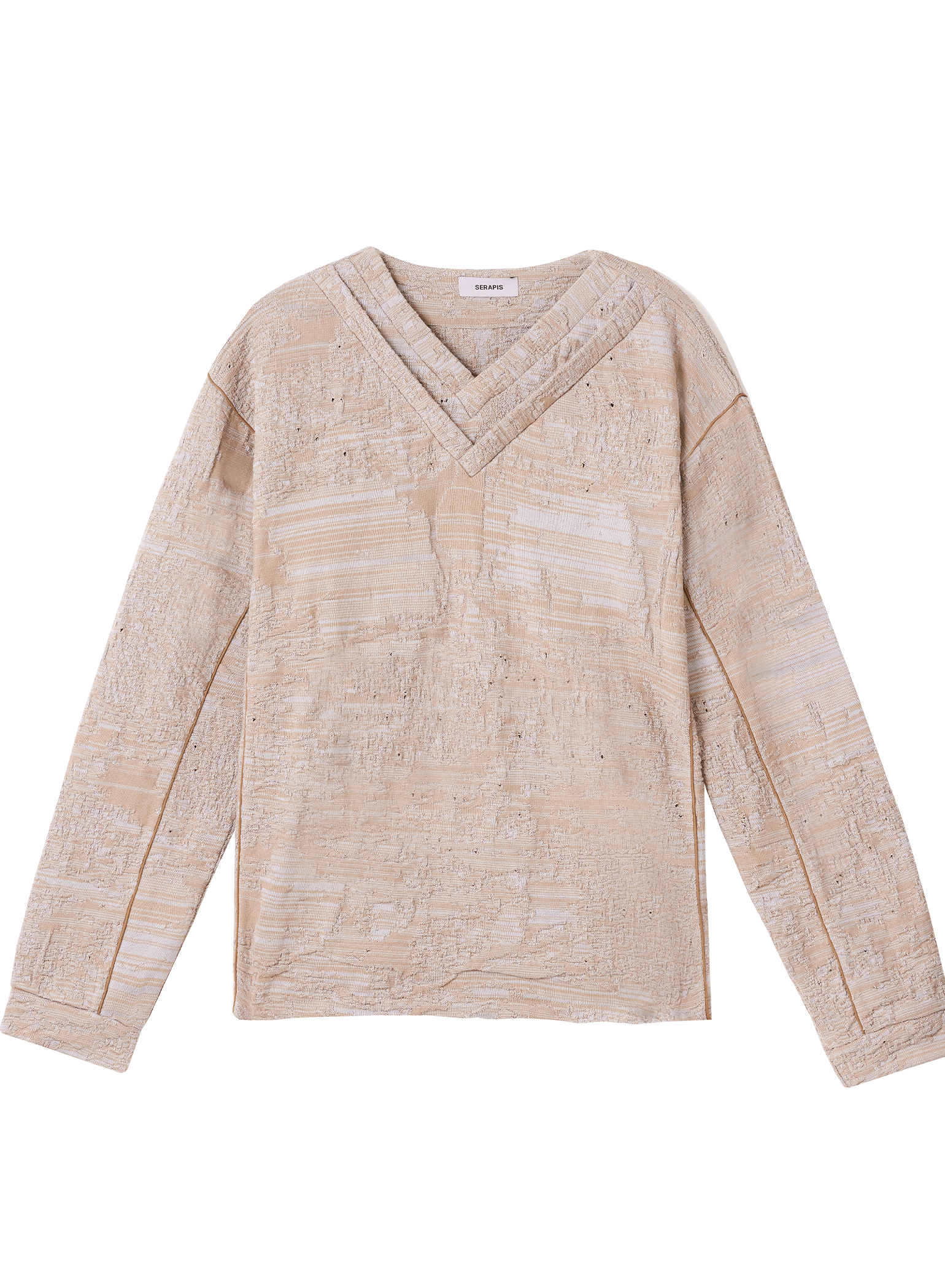 Double V Jacquard Knit Pullover