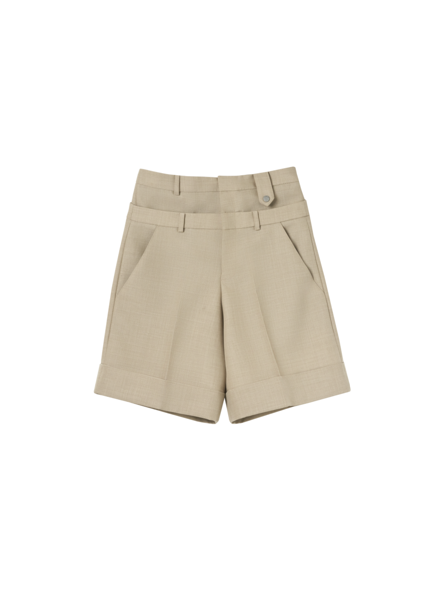 Double Waist Wool Short