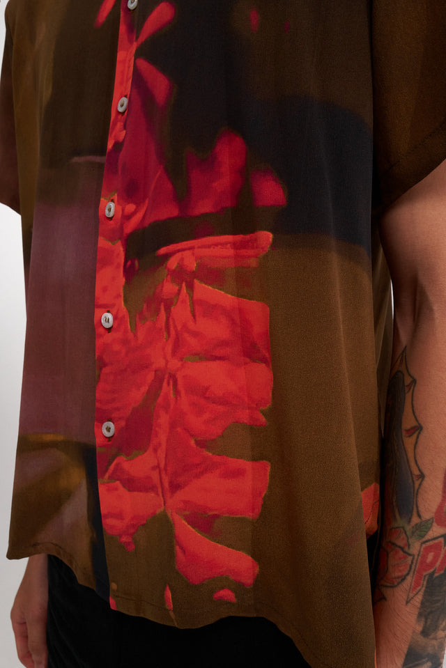 Red Canopy Silk Shirt